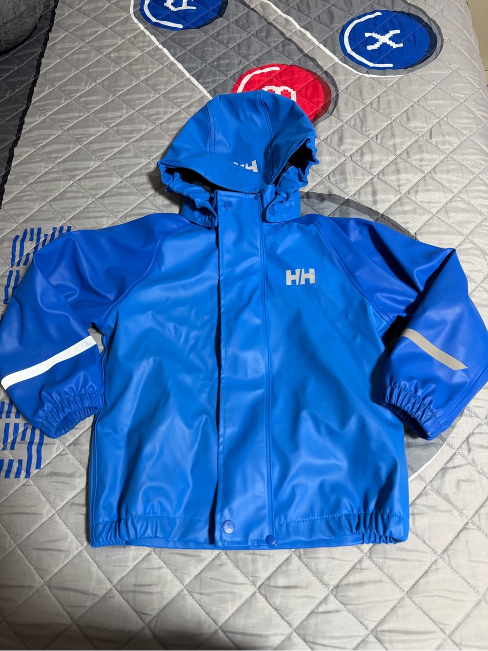 Helly Hansen Bright Blue Kids Waterproof Hooded Jacket
